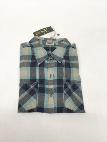 Natural Reflections Faded Plaid Button-Down Long-Sleeve Shirt for Ladies,New - Lot 519