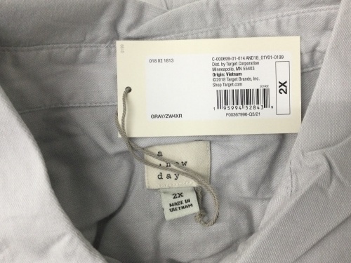  'A New Day' Grey Dress Shirt , New - Lot 618