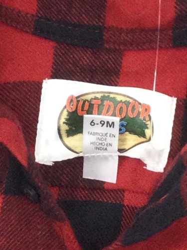 Outdoor Kids Flannel Long-Sleeve Bodysuit for Baby Boys, New  - Lot 631