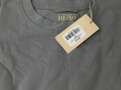 RedHead Crew-Neck Long-Sleeve Pocket T-Shirt for Men, New - Lot 658