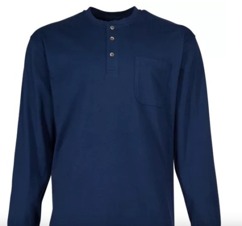Long-Sleeve Pocket Henley for Men,New - Lot 857