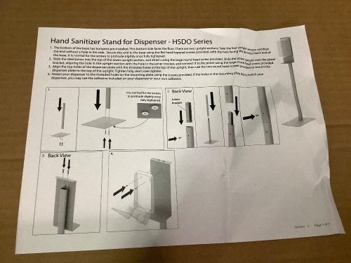 Hand Sanitizer Stand with Dispenser, Appears New - Lot 135