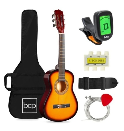 Kids Acoustic Guitar Beginner Starter Kit with Carrying Case - 30in, Appears New - Lot 150