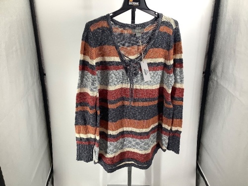 Natural Reflections Women's Lace Up Sweater, XXL, Appears New - Lot 222