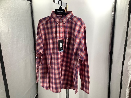 Ariat Men's Pro Caleb Team Long Sleeve Shirt, XXL, Appears New - Lot 245