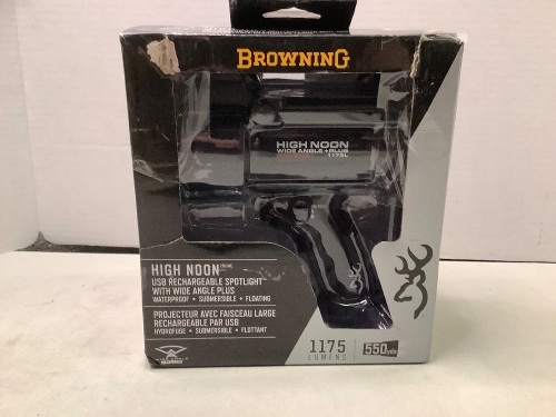 Browning High Noon USB Rechargeable Spotlight, Powers Up, Appears New - Lot 547