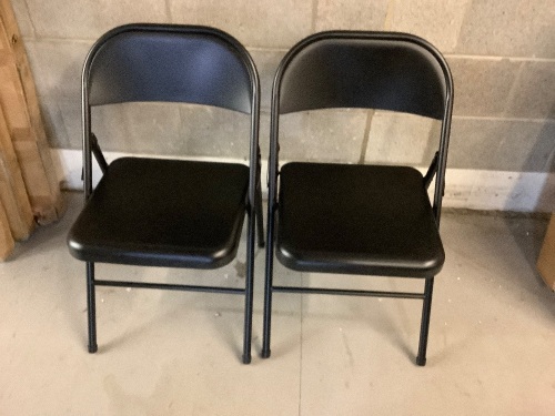 Lot of (2) Metal Folding Chairs, Appears New - Lot 586