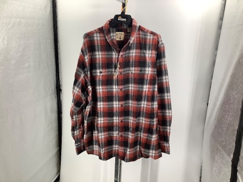 RedHead, Mens red/Black Plaid Wash Flannel, XL, Appears New - Lot 608