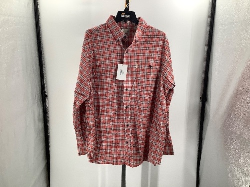 Red Head Long Sleeve Button Up Shirt, XLarge, Appears New - Lot 648