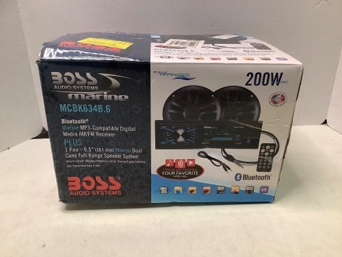 Boss Audio Systems Bluetooth Marine MP3-Compatible Digital Media Receiver, Untested, Appears New - Lot 746