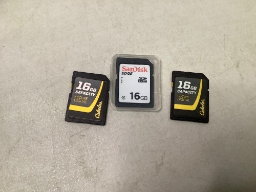 Lot of (3) 16 GB Memory Card, Ecommerce Return - Lot 784