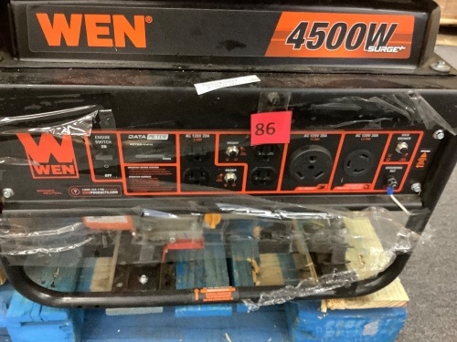 4500-Watt 212cc Transfer Switch and RV-Ready Portable Generator, CARB Compliant - Lot 86