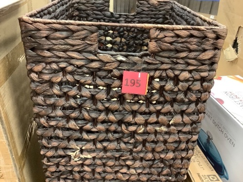 Water Hyacinth Woven Laundry Hamper Basket - Lot 195