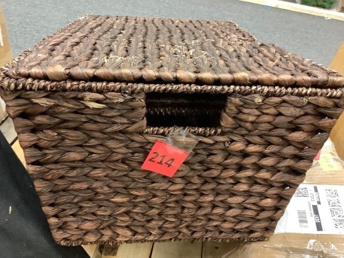 Woven Water Hyacinth Storage Baskets - Lot 214