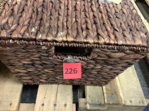 Woven Water Hyacinth Storage Basket - Lot 226
