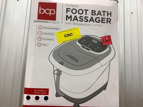 Portable Foot Bath Massager w/ Temperature Control - Lot 239