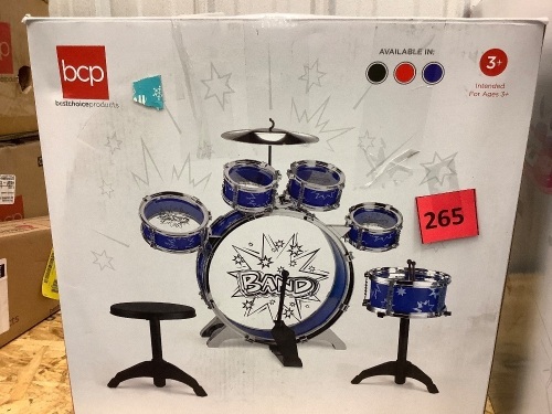 11-Piece Kids Beginner Drum Percussion Musical Instrument Toy Set - Lot 265
