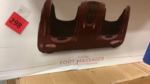 Therapeutic Foot Massager w/ High Intensity Rollers, Remote, 3 Modes - Lot 298