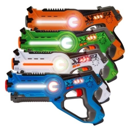 Set of 4 Infrared Laser Tag Guns for Kids & Adults w/ 4 Vests, Appears New - Lot 445