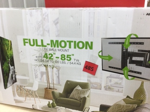 TV Wall Mount, Full-Motion, Fits 42" - 85" TV's, Appears New - Lot 485