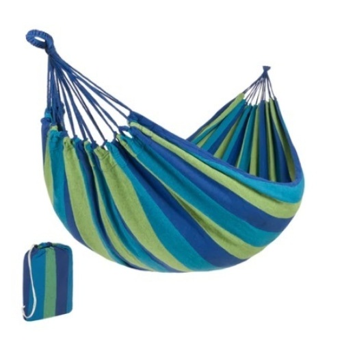 2-Person Brazilian-Style Double Hammock w/ Portable Carrying Bag, Blue, Appears New - Lot 566