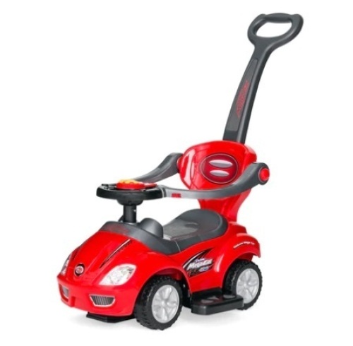 3-in-1 Kids Push Car w/ Handle and Horn, Red, Appears New - Lot 571