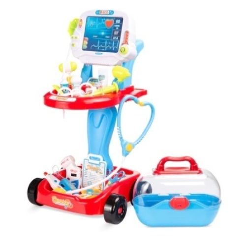 Play Doctor Kit for Kids, Boys & Girls with 17 Accessories, Mobile Cart, Appears New - Lot 574