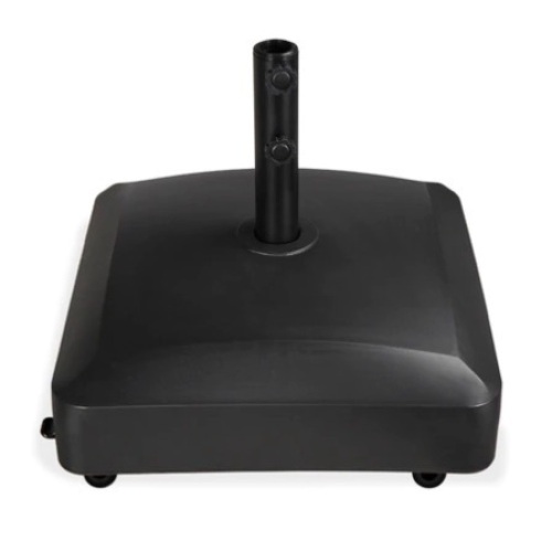 Fillable Mobile Umbrella Base Stand w/ 4 Wheels, 2 Locks, 123lb Capacity, Black, Appears New - Lot 578
