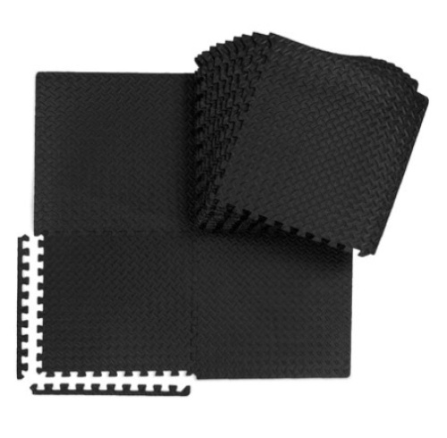 Multipurpose Foam Tiles Customizable Floor Mat w/ Removable Edges, Black, Appears New - Lot 579