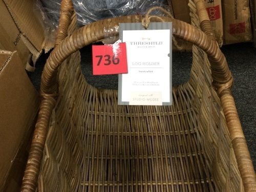 Handcrafted Woven Log Holder - Lot 736