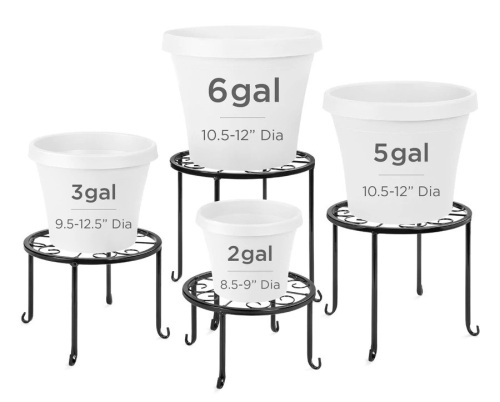 Set of 4 Indoor Outdoor Metal Nesting Plant Stands, Flowerpot Holders - Lot 799