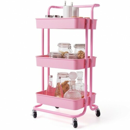 3-Tier Utility Cart Storage Rolling Cart With Casters - Lot 1416