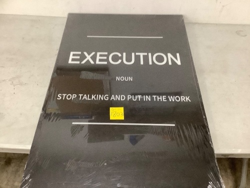 "Execution" Inspirational Wall Art - Lot 1803