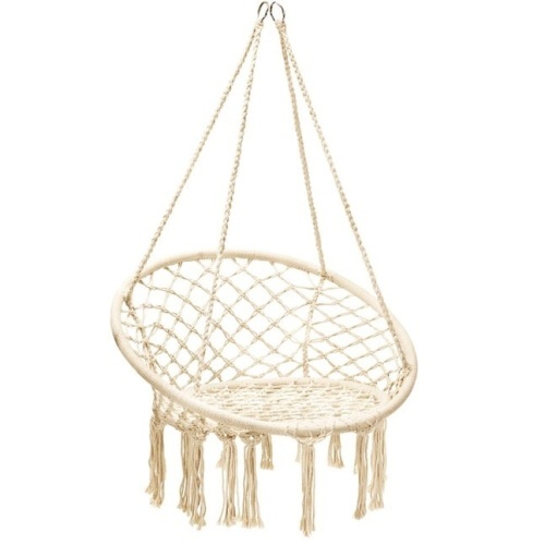 Goplus Costway Off-White Metal Rope Swing - Lot 1895