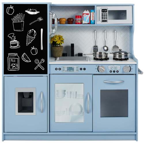 Pretend Play Kitchen Wooden Toy Set for Kids with 11 Accessories - Lot 2537