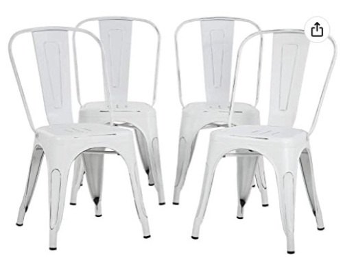 Lot of (4) BCP Metal Chairs, Appears New - Lot 36