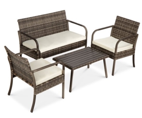 4-Piece Wicker Patio Set, Appears New - Lot 44
