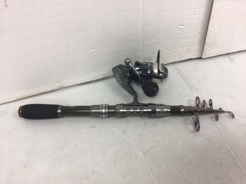 Sougayilang Spinning Reel & Telescopic Fishing Pole, Appears New - Lot 90