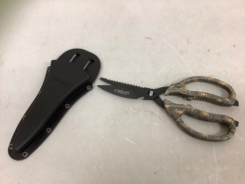 Camillus 9-Inch Game Shear w/ Wood/Bone Saw & Sheath, Appears New - Lot 131