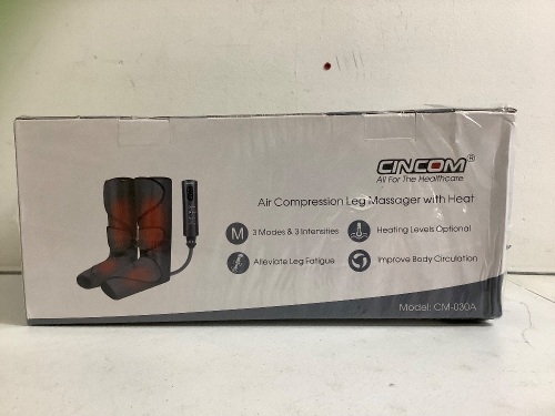 Air Compression Leg Massager w/ Heat, New - Lot 150