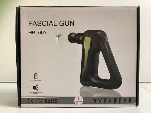 Fascial Gun w/ 8 Massage Heads, Powers Up, Appears New - Lot 192