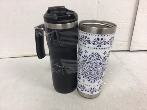 Lot of (2) Tumblers, 1 is Missing Lid, E-Commerce Return - Lot 214