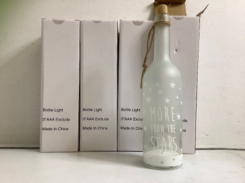 Lot of (4) Bottle Lights, Untested, Appears New - Lot 230