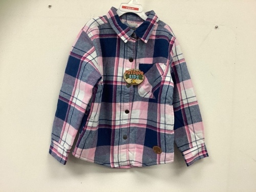 Girls Sherpa Lined Flannel, Medium, Appears New - Lot 299