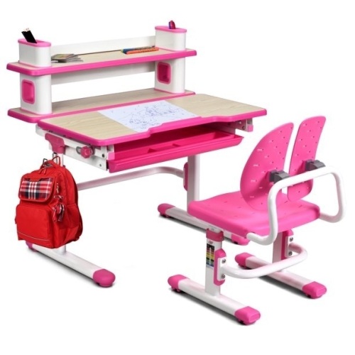 Costway Children's Desk Chair Set Height Adjustable Study Table - Lot 114
