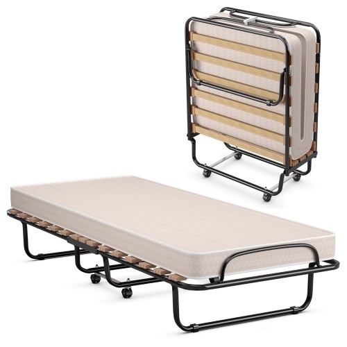 Rollaway Folding Bed with Twin Mattress. New - Lot 124