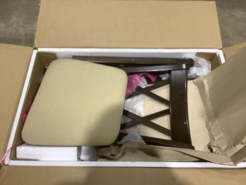 30" Crossback Swivel Barstool Upholstered Seat  - Lot 141
