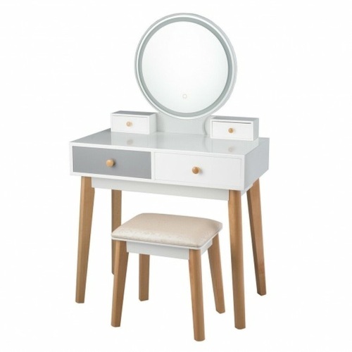 Makeup Dressing Table With 4 Drawers And Lighted Mirror - Lot 162