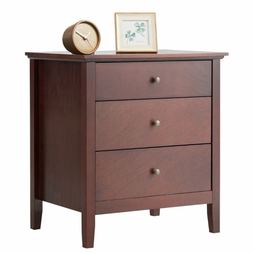 3 Drawers Nightstand Beside End Side Table   - Lot 228