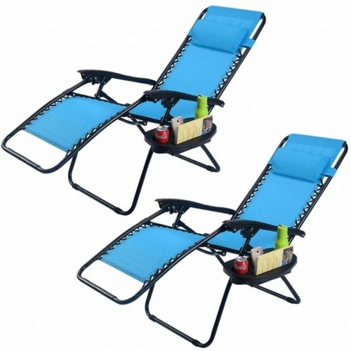 2 Piece Folding Lounge Chair With Zero Gravity   - Lot 312